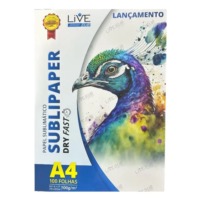 Papel Sublimatico A4 Sub Sublipaper Dry Fast Live