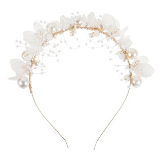Diadema Para Novia, Tiara, Flor De Perla, Boda, Fiesta Diadema Para Novia, Tiara, Flor De Perla, Boda, Fiesta