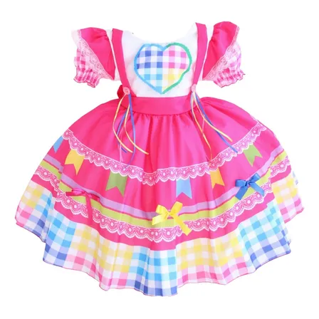 Vestido Junina Quadrilha De Festa Luxo