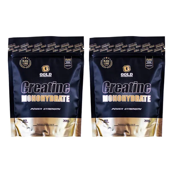 Gold Nutrition X2 Creatina Monohydrate Suplemento 300g 3c Sabor Creatine Monohydrate