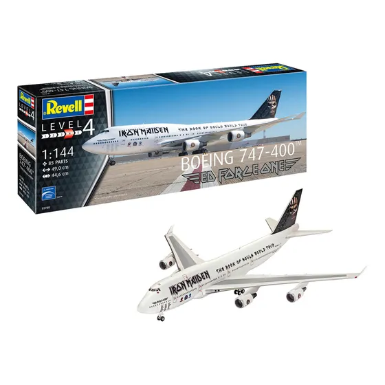 Kit Revell Avião Boeing 747-400 Iron Maiden 1/144 03780