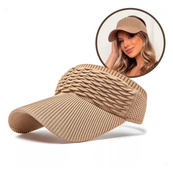 Visera Deportiva Malla Transpirable Sin Logo Color Marron