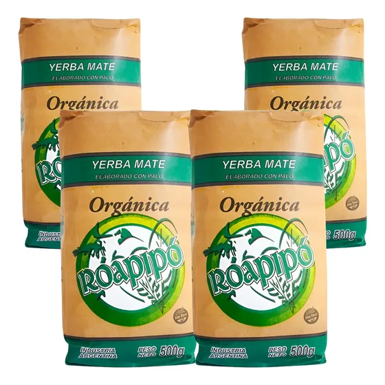 Yerba Mate Suave Roapipó 100% Orgánica 4 Unidades