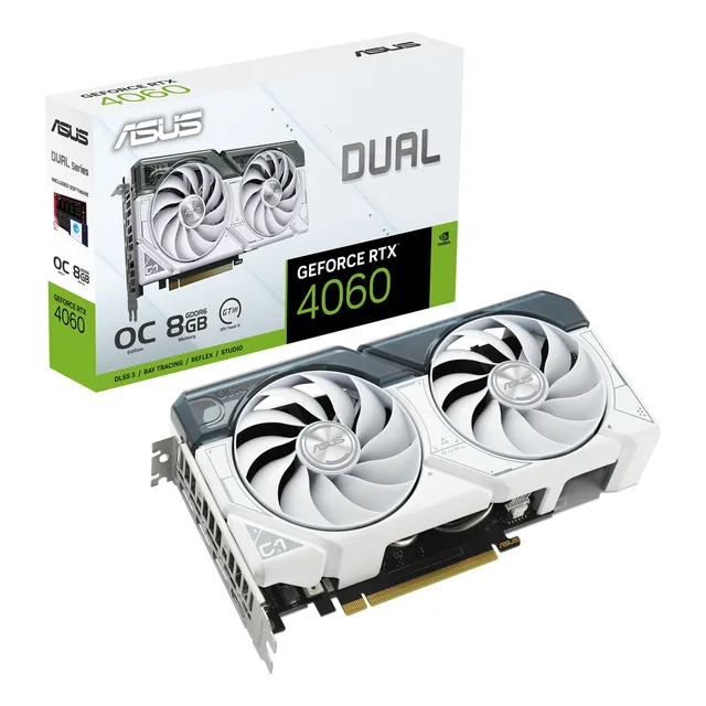 Tarjeta Gráfica Asus Dual Geforce Rtx 4060 Oc 8gb Gddr6 Blan