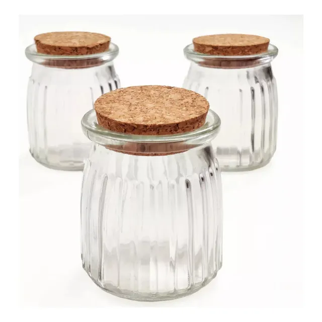 30 Frascos Vidrio Con Tapa Corcho 7 X 5 Cm Botella 100cc