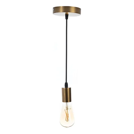 Socket Colgante Smooth Aria Para Foco Base E27, 15 W Color Cobre