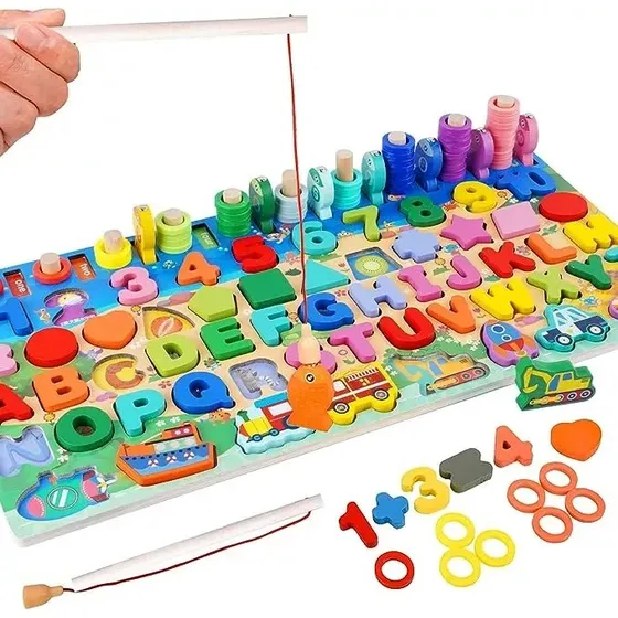 Cubeta Toys Ábaco Didáctico Para Niños En Madera Pesca Full