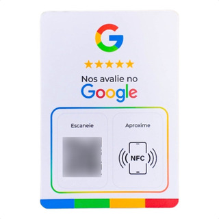 Placa Google Avaliação Com Chip Nfc E Qr Code Placa Google Avaliação Com Chip Nfc E Qr Code