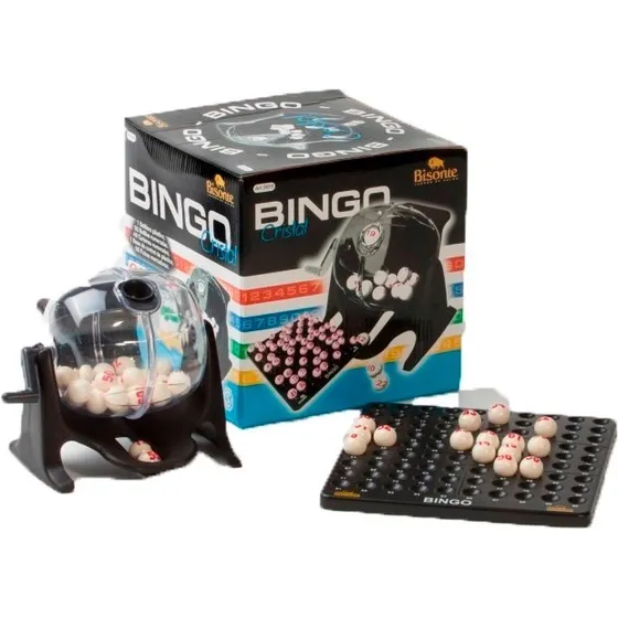 Bingo Con Bolillero Porta Bolillas Cartones Juego Familar