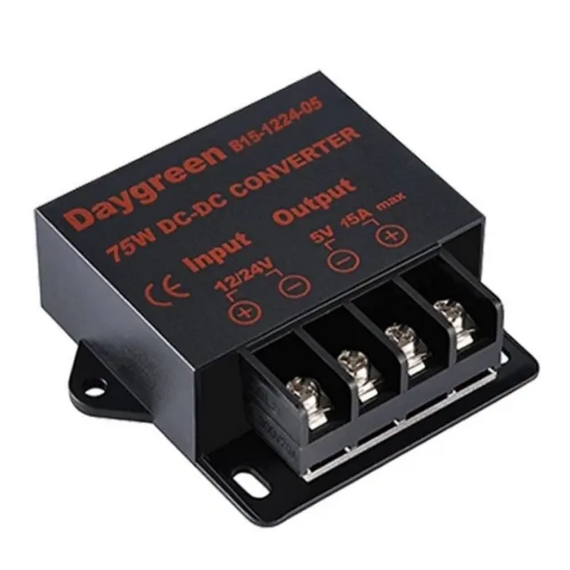 Convertidor De Voltaje 12v/24v A 5v 15a 75w 2 Piezas.