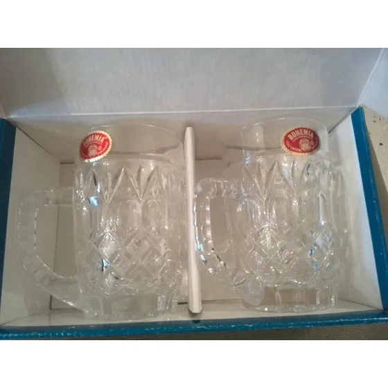 Vaso De Cristal Para Cerveza Marca Bohemia Checoslovaca