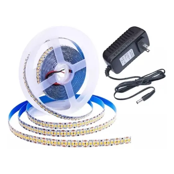 Cinta Led Blanca 5mts Con Transformador Ip65 Autoadhesiva