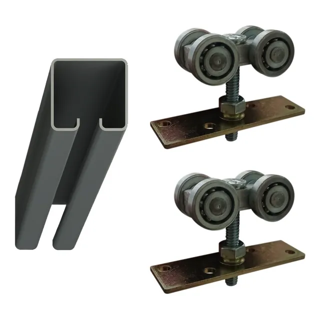 Riel Tipo Roma Nº 168 Hierro Nat 3 Mt + Carros 4 Ruedas 20mm