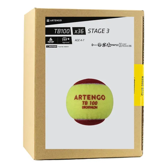 Bola De Tênis Tb100 36 Bolas Artengo