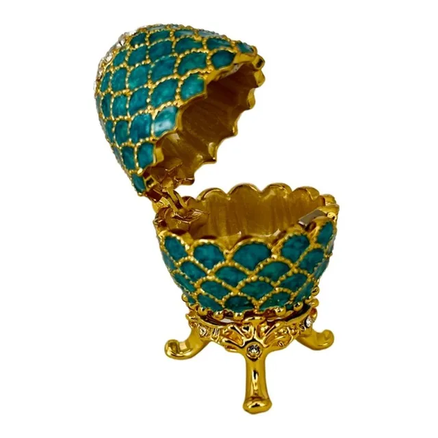 Huevo Fabergé, San Petersburgo, Rusia, Modelo Pino. Turquesa
