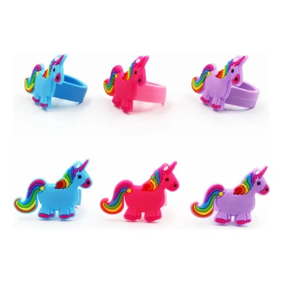 Anillos Unicornio Sorpresa Cumpleaños X 6 Cotillón Activarte