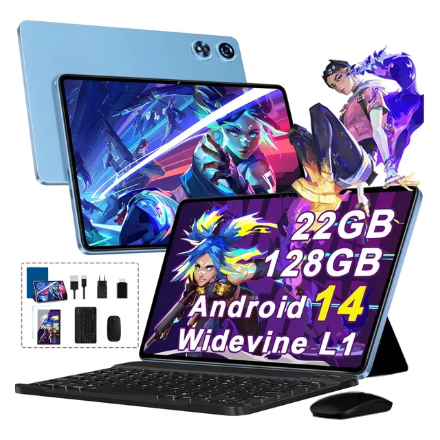 Tablet 10 Android 14 5g 22+128gb 8000mah 8core Teclado Ratón
