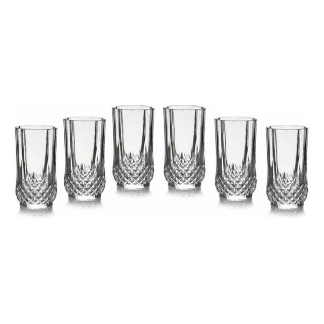 Vaso X6 Unidades 147 Ml Rombo Set X 6 Vasos Exclusivos Color Vidrio