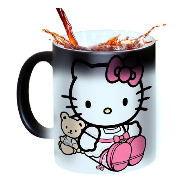 Tazas De Cerámica Importada Mágica Kitty Hello