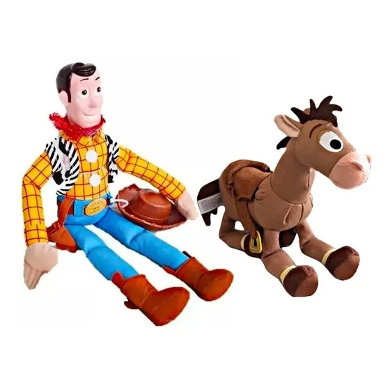 Set X2 Peluches Muñeco Woody Toy Story + Tiro Al Blanco 30cm