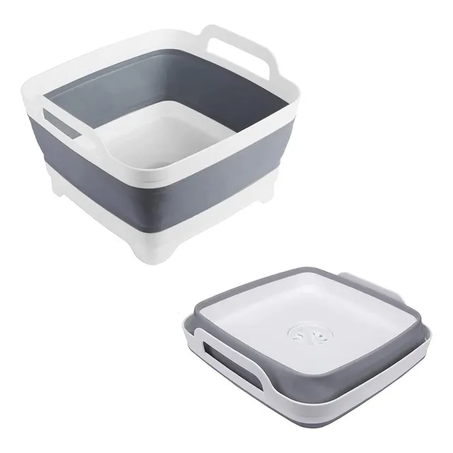 U Chef Lavabo Plegable De 9l Para Lavar Platos, Portátil Color Gris