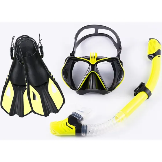 Kit De Mergulho Seasub Máscara + Snorkel + Nadadeira - Preto