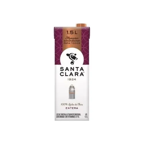 Leche Santa Clara Entera 1.5 Lt Pack Con 10 Piezas