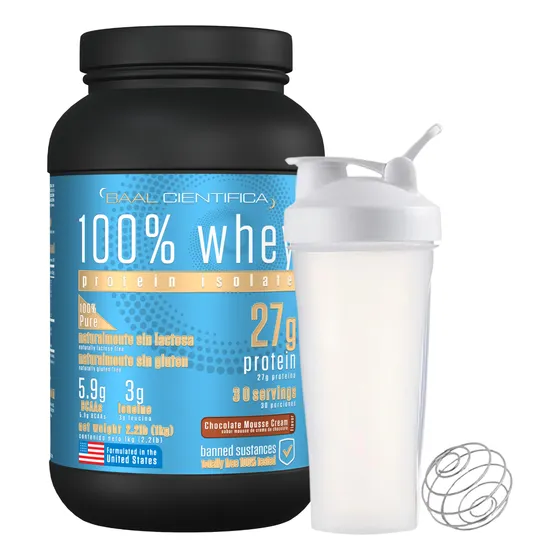 Whey Protein 100% Isolate 1kg - Chocolate Mousse + Shaker