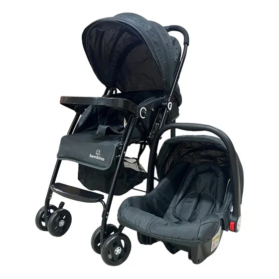 Coche Bebe Paseador Travelsystem Silla 3en1 Plegable