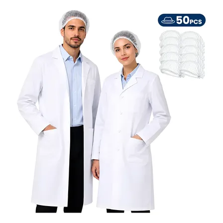 Bata Laboratorio Blanca Uniforme Médico Unisex