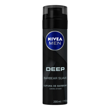 Espuma De Barbear Nivea Men Deep Frasco 200ml Espuma De Barbear Nivea Men Deep Frasco 200ml
