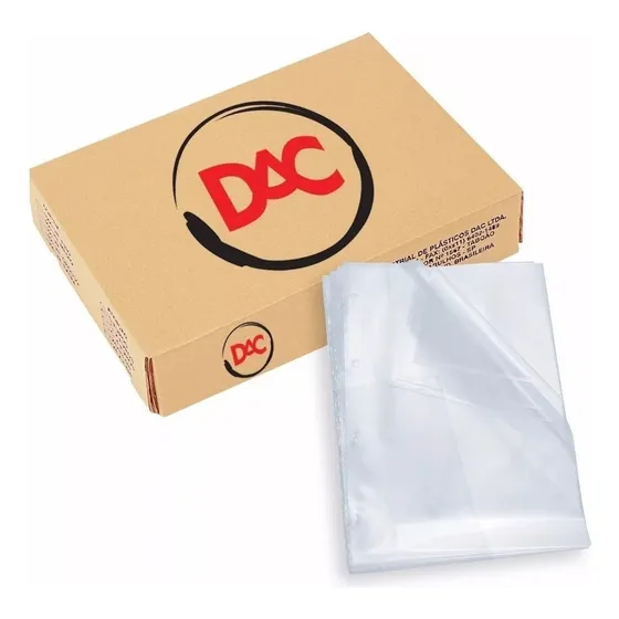 Envelope Plastico Oficio 4furos 300 Un 0.20 Extra Grosso