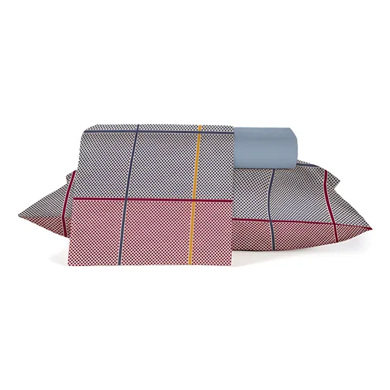 Jogo De Cama Teka Diamante Madras - 100%algodão - Casal