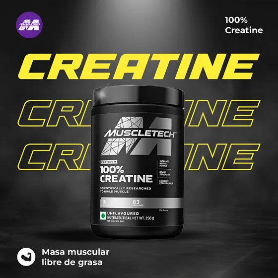 Creatine Muscletech Platinum Polvo 400g  80 Servicios