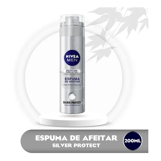 Espuma De Afeitar Nivea Para Caballero Silver Protect 200 Ml