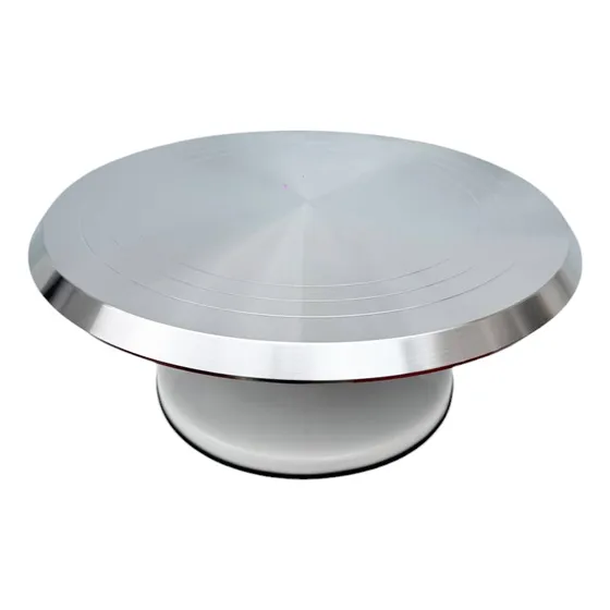 Base Platos Giratorios Para Tortas 31cm Acero Desarmable
