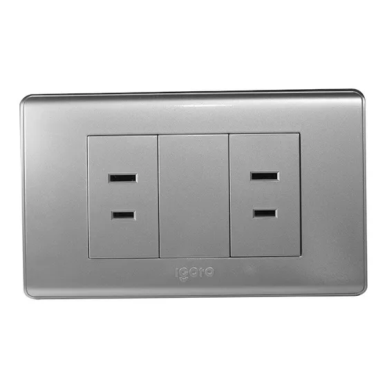 Toma Corriente Doble 125v~15a Igoto A20-111f/2