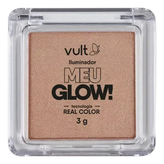 Meu Glow! Iluminador Em Pó Compacto Vult 3g - Cor A Tom Da Maquiagem Bronze