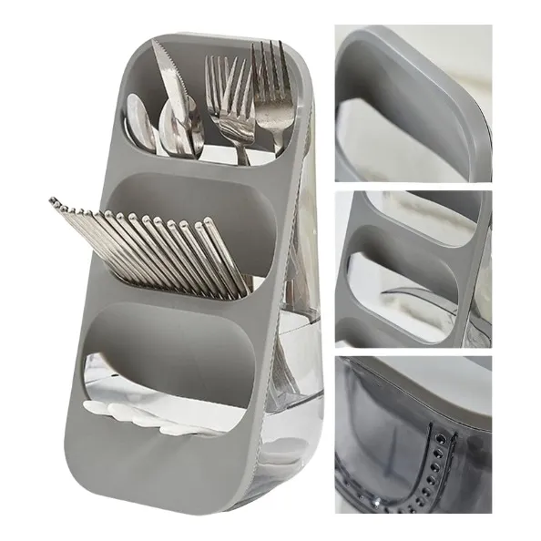 Organizador De Cubiertos Soporte Para Cocina De 3 Niveles
