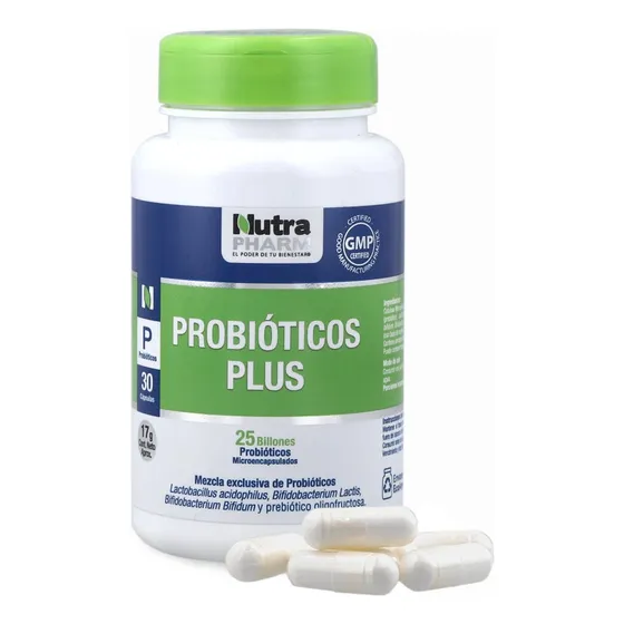 Suplemento En Cápsula Nutra Pharm Probióticos Plus Probióticos En Frasco 30 Un