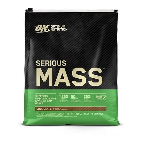 Suplemento En Polvo Optimum Nutrition  Serious Mass Carbohidratos Sabor Chocolate En Bolsa De 5.44kg