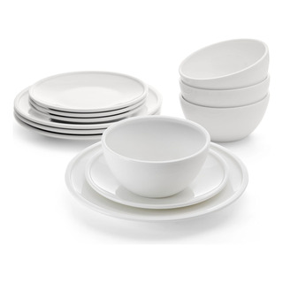 Mikasa Colter Bone China - Vajilla Ligera De 12 Piezas, Resi Mikasa Colter Bone China - Vajilla Ligera De 12 Piezas, Resi