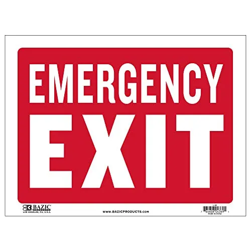 Señal De Salida De Emergencia Bazic 12 X16 , Señales ...