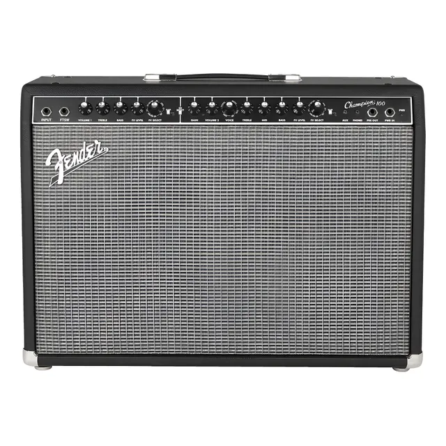 Combo Amplificador Fender Champion 100 100 Watts Guitarra Cor Preto/prata