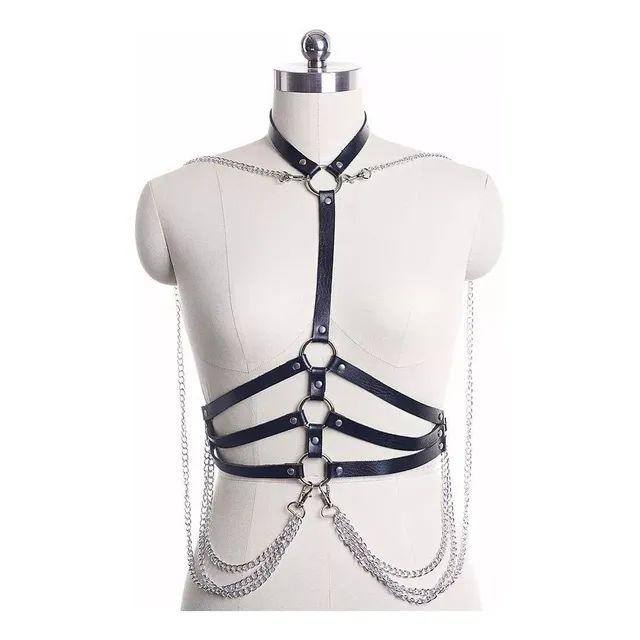 Cadenas De Cuero Para El Cuerpo Punk Cinturón De Moda Mujer