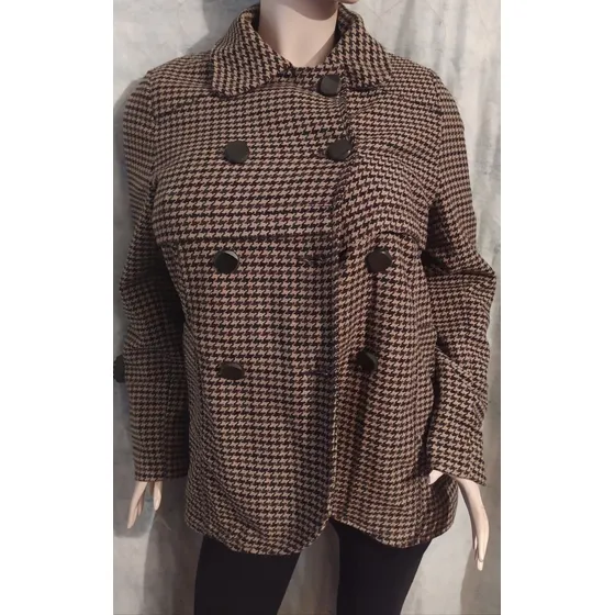 Chaqueta De Mujer - Cuadro Marrón - Talla L - Marca Bershka