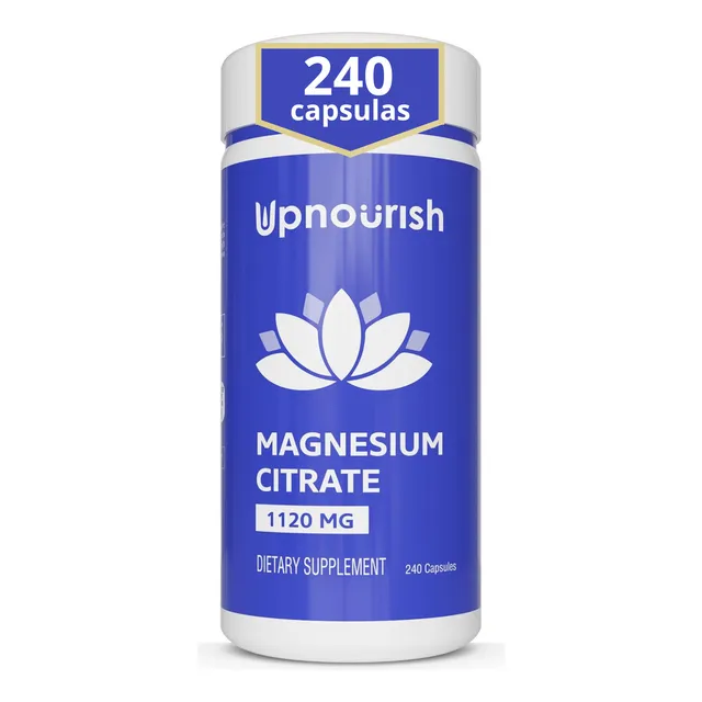 Citrato De Magnesio 1250mg Capsulas Vegano Calambres Potente