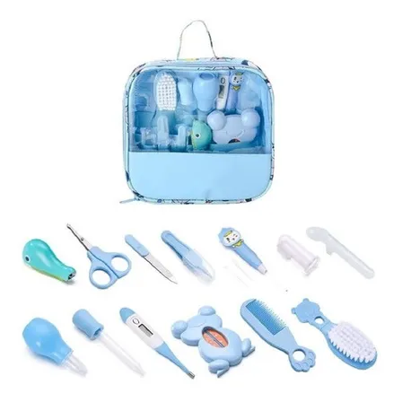Pack De Higiene Y Cuidados Para Bebe 13 Pcs Con Bolso Viaje
