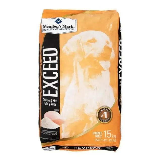 Alimento Perros Exceed 15 Kg Pollo Y Arroz Croquetas