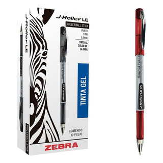 12 Boligrafos Gel J-roller Le Zebra Tinta Roja 0.5 Mm Tinta Rojo 12 Boligrafos Gel J-roller Le Zebra Tinta Roja 0.5 Mm Tinta Rojo